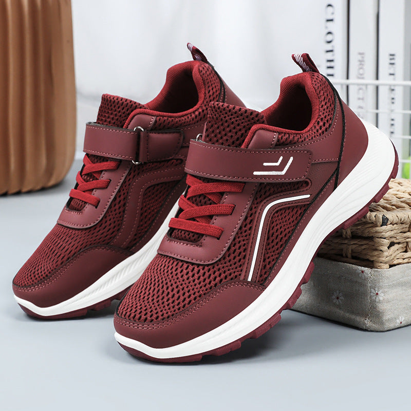 Herren nan atmungsaktiver Mesh-Freizeitsneaker mit Klettverschluss, ergonomischer EVA-Zwischensohle und profiliertem Gummi-Outdoorsohle EB