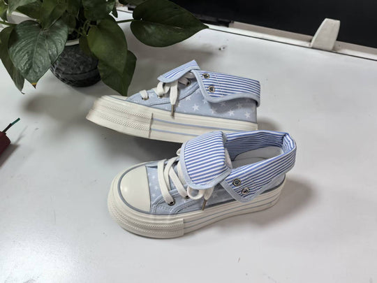 Damen Lässige Sneakers mit abnehmbaren Kragen und einzigartigem Sternenmuster EB
