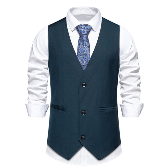 Herren elegante Anzugweste mit modernem Schnitt und praktischen Taschen EB