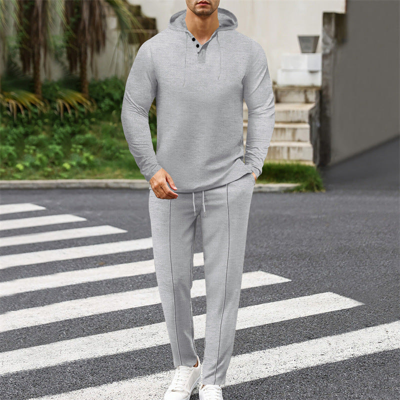 Herren modisches Hoodie-Set mit sportlichem Schnitt und praktischen Funktionen EB