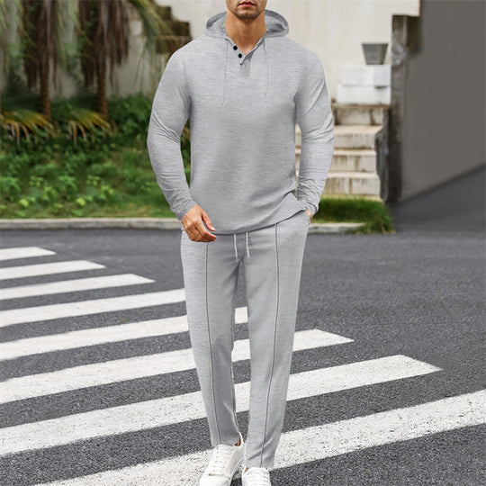 Herren modisches Hoodie-Set mit sportlichem Schnitt und praktischen Funktionen EB