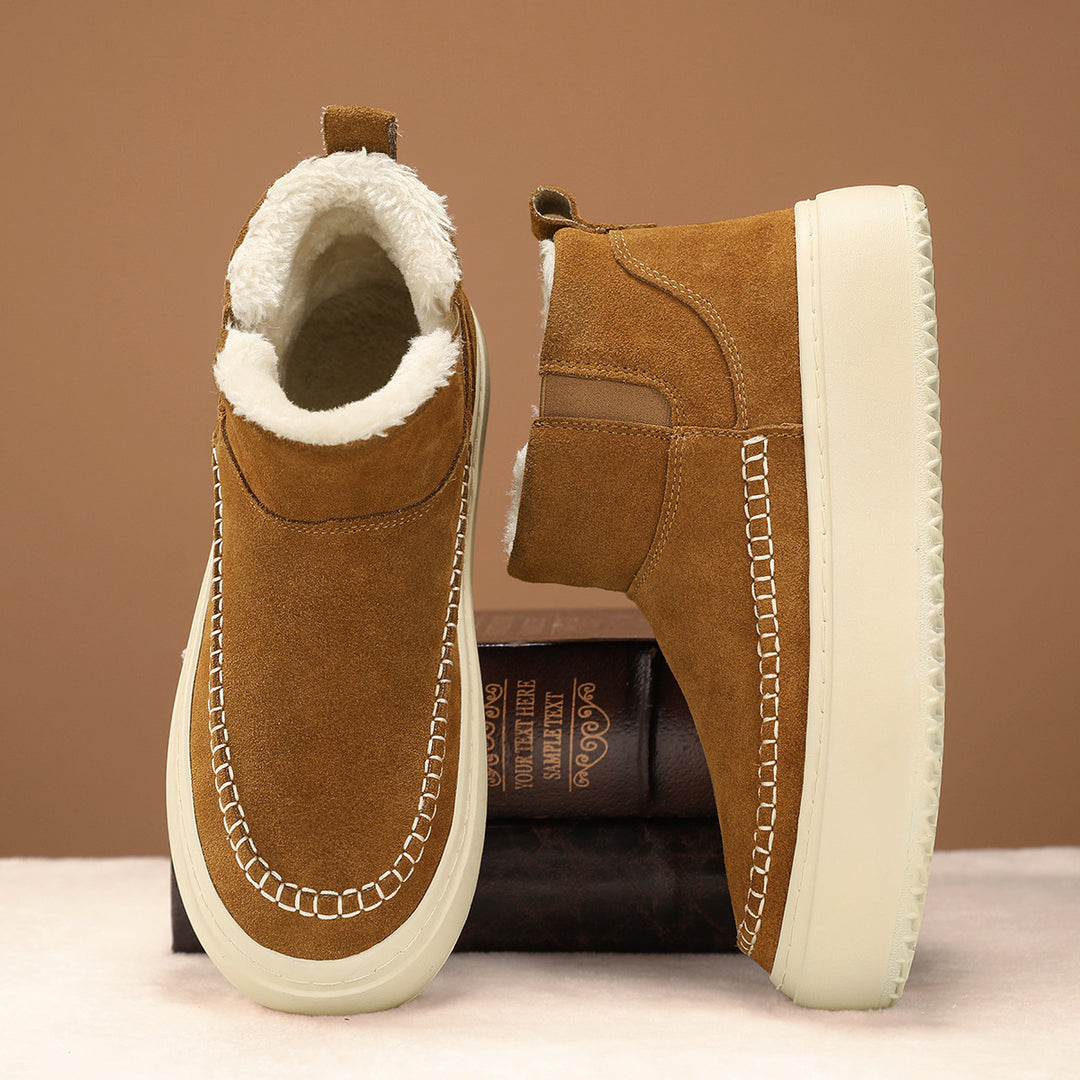 Damen kuschelige Winterstiefel mit elastischem Einsatz EB