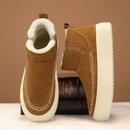 Damen kuschelige Winterstiefel mit elastischem Einsatz EB