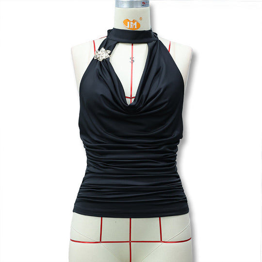 Damen Elegantes Wickeltop mit Raffungen EB