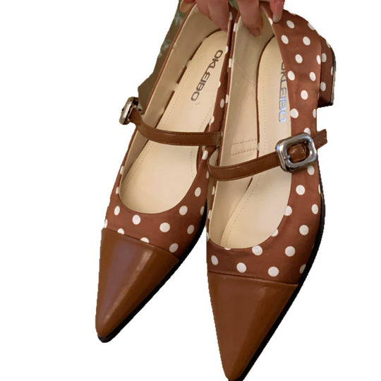 Damen elegante Slingback-Ballerinas mit gepolstertem Riemchen und stilvollem Punkten EB