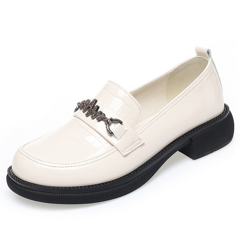 Damen Elegante Loafers mit modischem Kettendetail und rutschfester Sohle EB