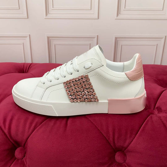 Damen Modische Sneakers mit elegantem Glitzer-Applikation EB