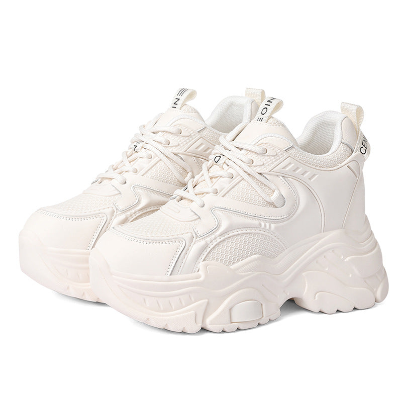 Damen sportliche Plateausneaker mit atmungsaktivem Obermaterial EB