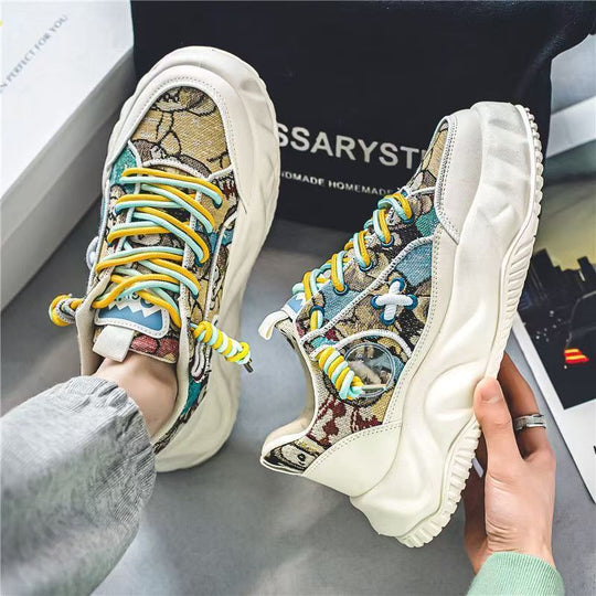 Damen Modische Sneakers mit dämpfender Laufsohle und auffälligem Design EB