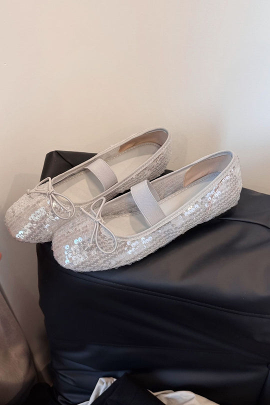Damen elegante Ballettschuhe mit Pailletten EB