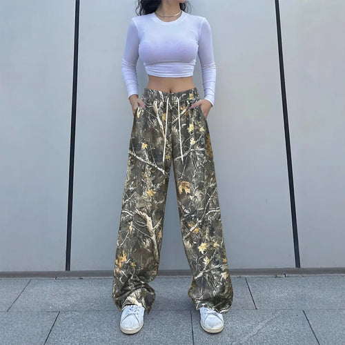 Damen Camouflage Freizeit-Hosen EB