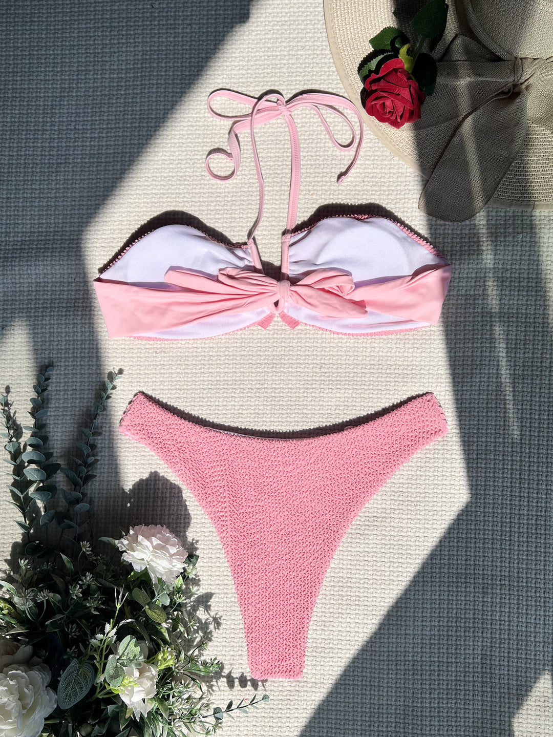 Damen Bandeau-Bikini mit raffinierten Rüschendetails EB