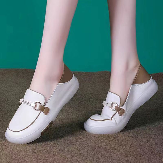 Damen Slip-On Sneakers mit elegantem Metallverschluss und komfortablem Fußbett EB