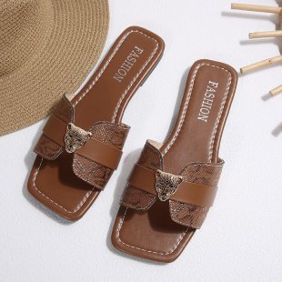 Damen Wedge-Pantoletten mit elegantem Schlangenleder-Design und modischem Riemen EB