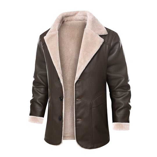 Herren schicke jacke mit warmem Innenfutter und elegantem Kragen EB