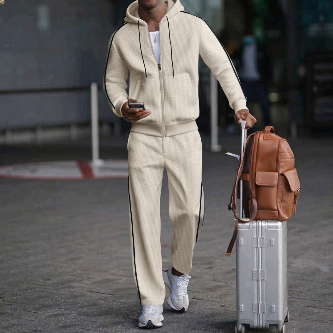 Herren Sportlicher Zweiteiliger Jogginganzug mit modernem Schnitt und praktischen Taschen EB