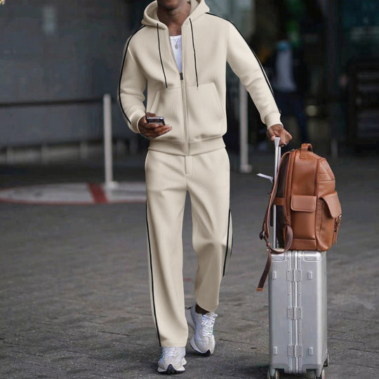 Herren Sportlicher Zweiteiliger Jogginganzug mit modernem Schnitt und praktischen Taschen EB
