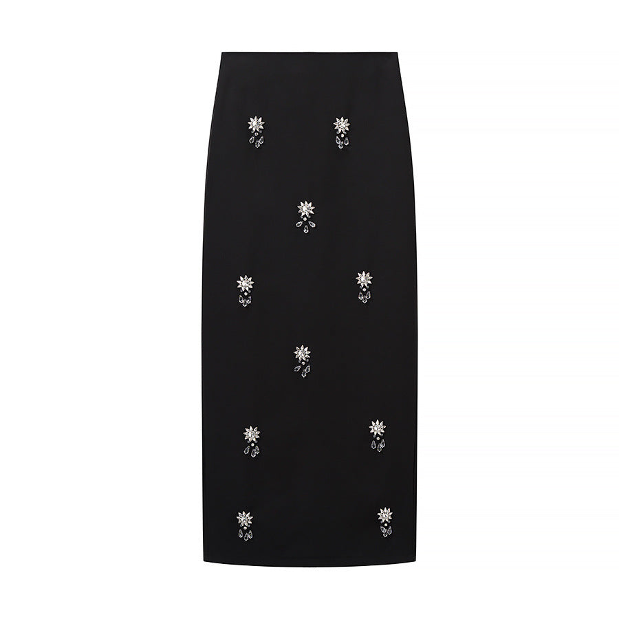Damen Elegantes, besticktes Top und Rock Set EB
