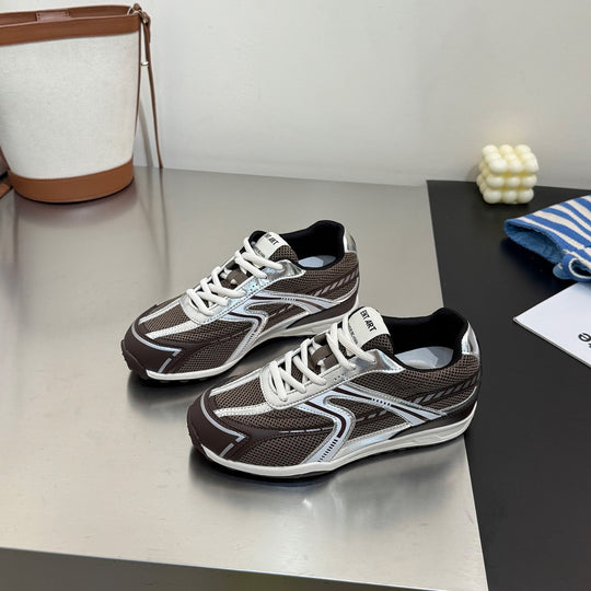 Damen sportliche Mesh-Sneaker mit dämpfender Sohle und atmungsaktivem Design EB