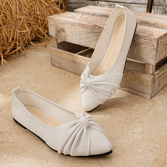 Damen Ballerinas mit dekorativem Knoten und komfortablem Innenfutter EB