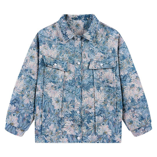 Damen modische Blumenmuster-Jacke EB