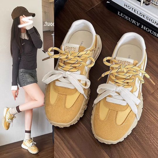 Damen Sportliche Sneakers mit dicker Profilsohle und atmungsaktivem Obermaterial EB