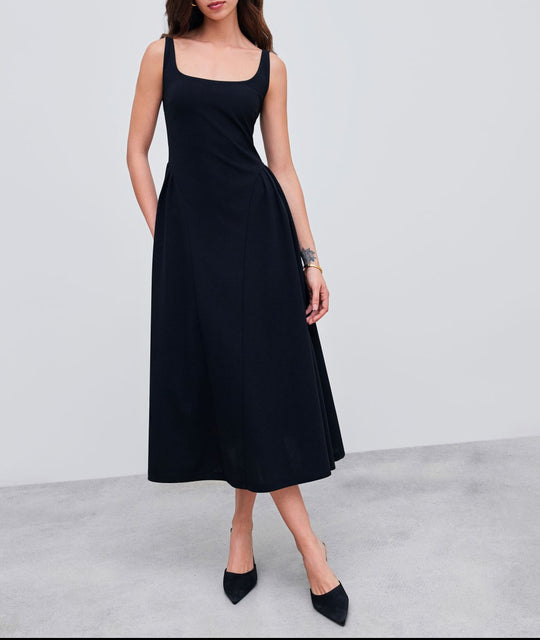 Damen Maxikleid mit schulterfreiem Design und figurfreundlichem Schnitt EB