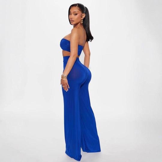 Damen Cut-Out Oberteil mit high-waisted Hose EB