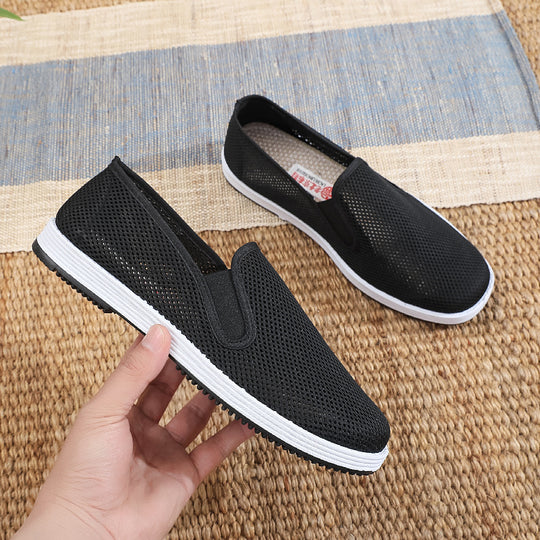 Damen Luftige Slip-On Schuhe aus Netzmaterial EB