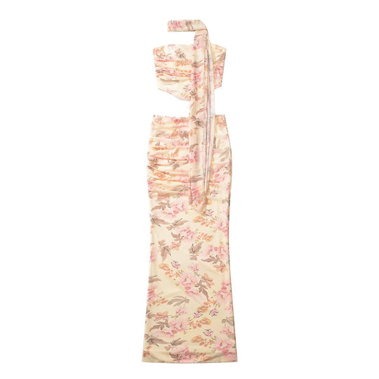 Damen Maxirock mit raffinierten Rüschendetails und floralen Applikationen EB