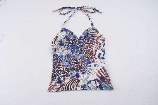 Damen-Bikinitop mit floralem und animalischem Muster EB