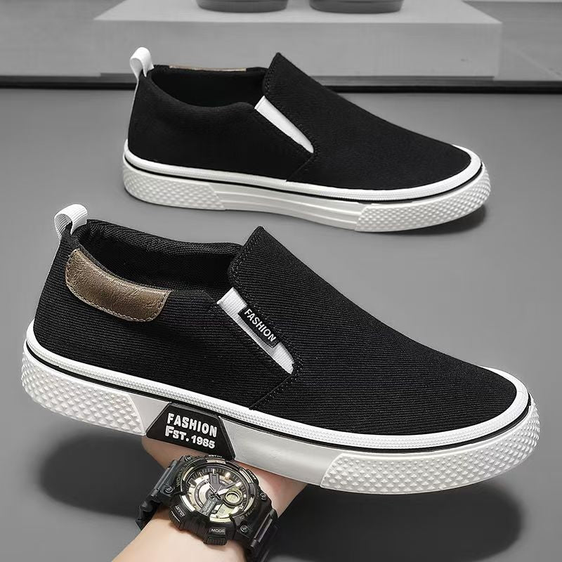 Damen Bequeme Slip-On Sneaker mit elastischen Einsätzen und rutschfester Sohle EB