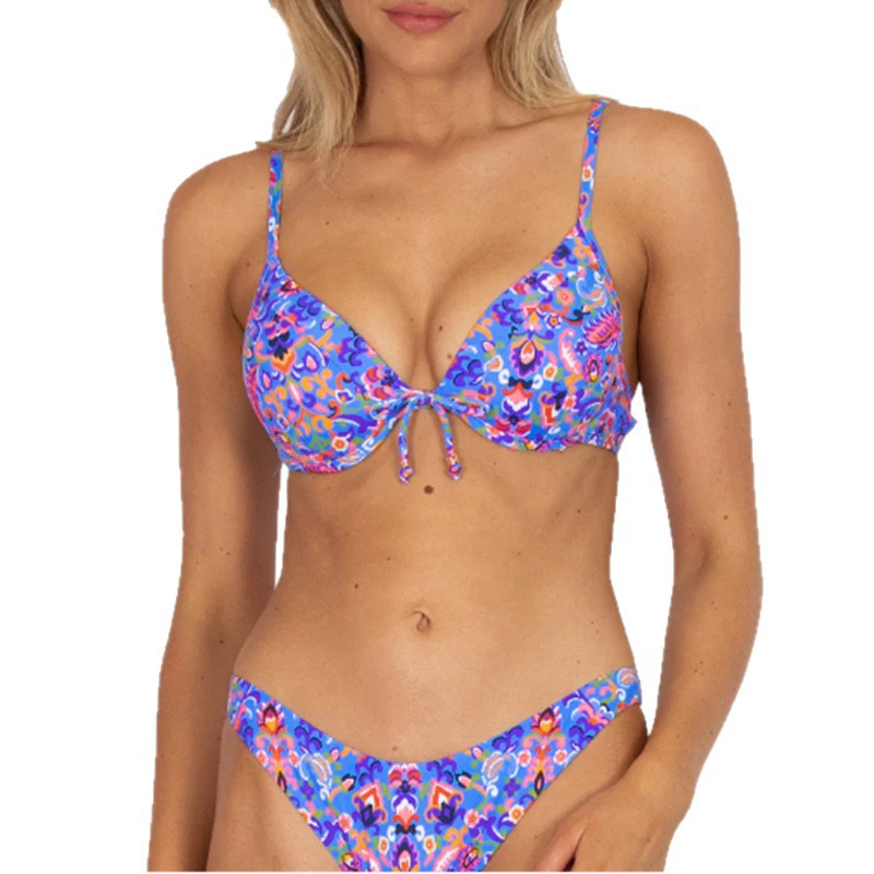 Damen Triangel-Bikini mit verspieltem Muster EB