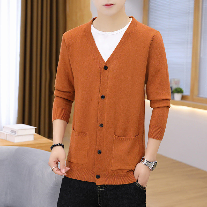 Herren eleganter leichter Strickcardigan mit Taschen EB