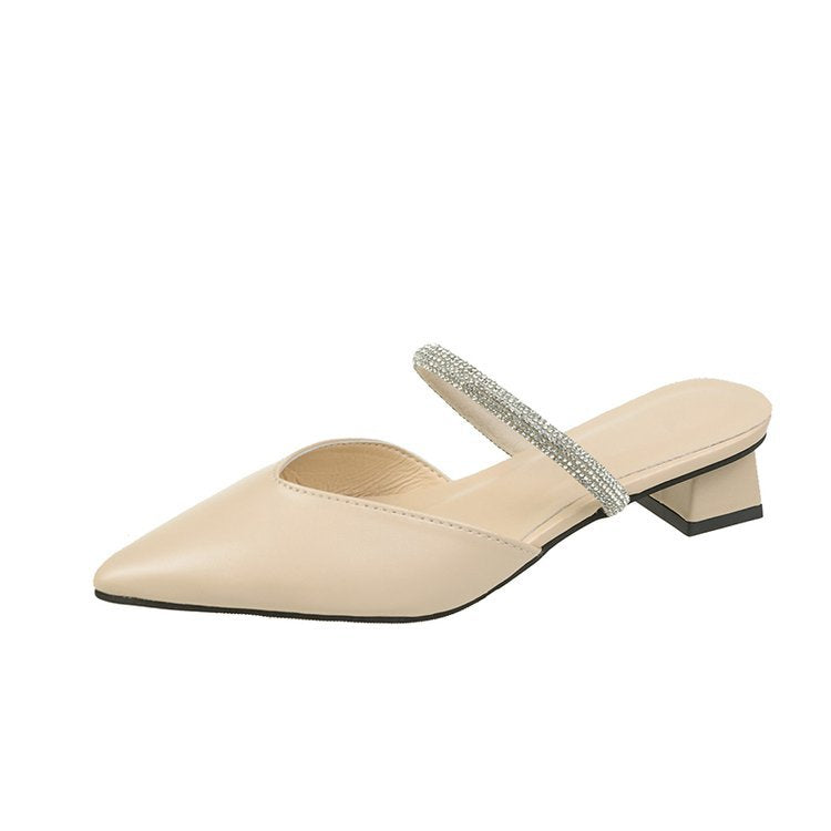 Damen elegante Slingback-Pumps mit funkelndem Riemen EB