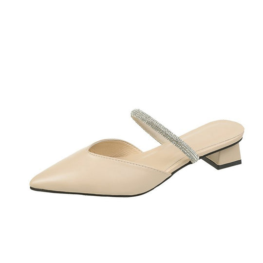 Damen elegante Slingback-Pumps mit funkelndem Riemen EB