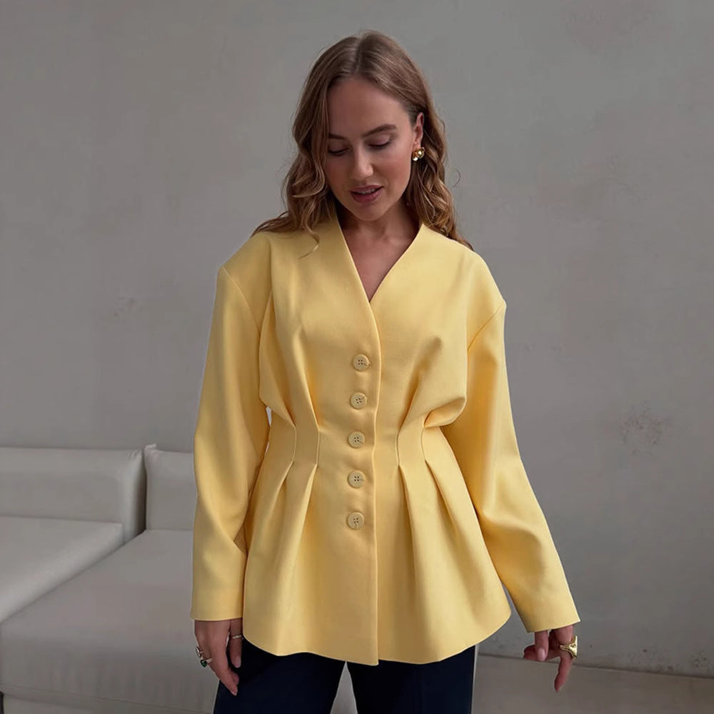 Damen Blazer mit tailliertem Schnitt und eleganten Knopfdetails EB