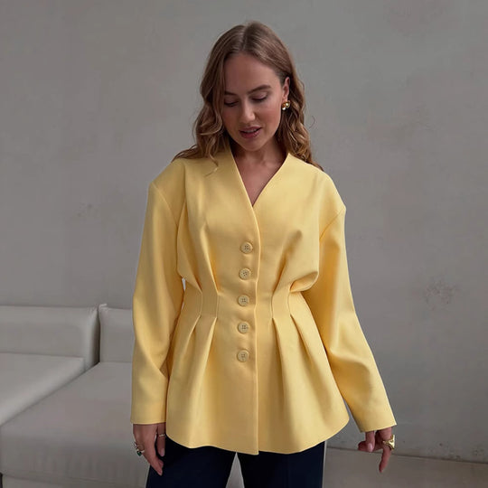 Damen Blazer mit tailliertem Schnitt und eleganten Knopfdetails EB