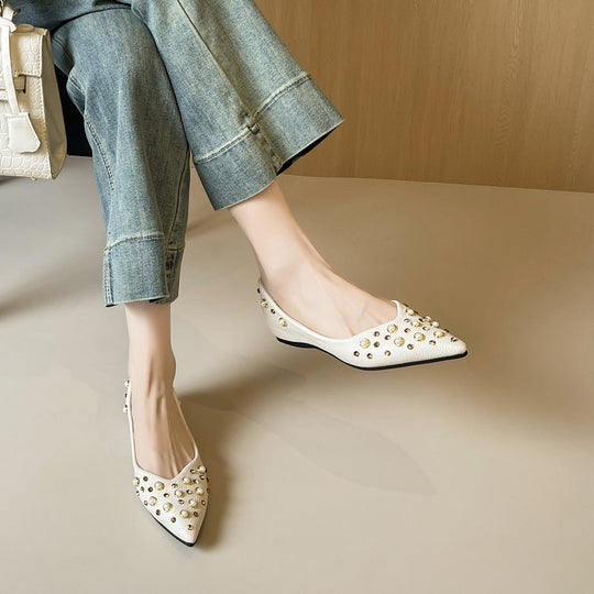 Damen Ballerinas mit modischem Schmuckdetail EB