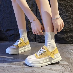 Damen Plateau-Sneaker mit elastischem Riemen und atmungsaktivem Obermaterial EB