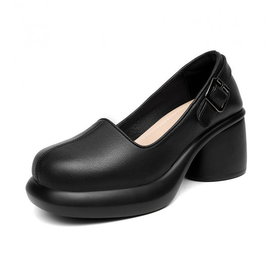 Damen Pumps mit elegantem Blockabsatz und modischem Riemen EB