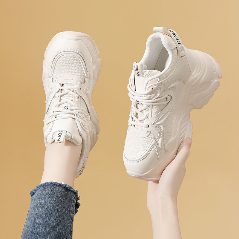 Damen sportliche Plateausneaker mit atmungsaktivem Obermaterial EB