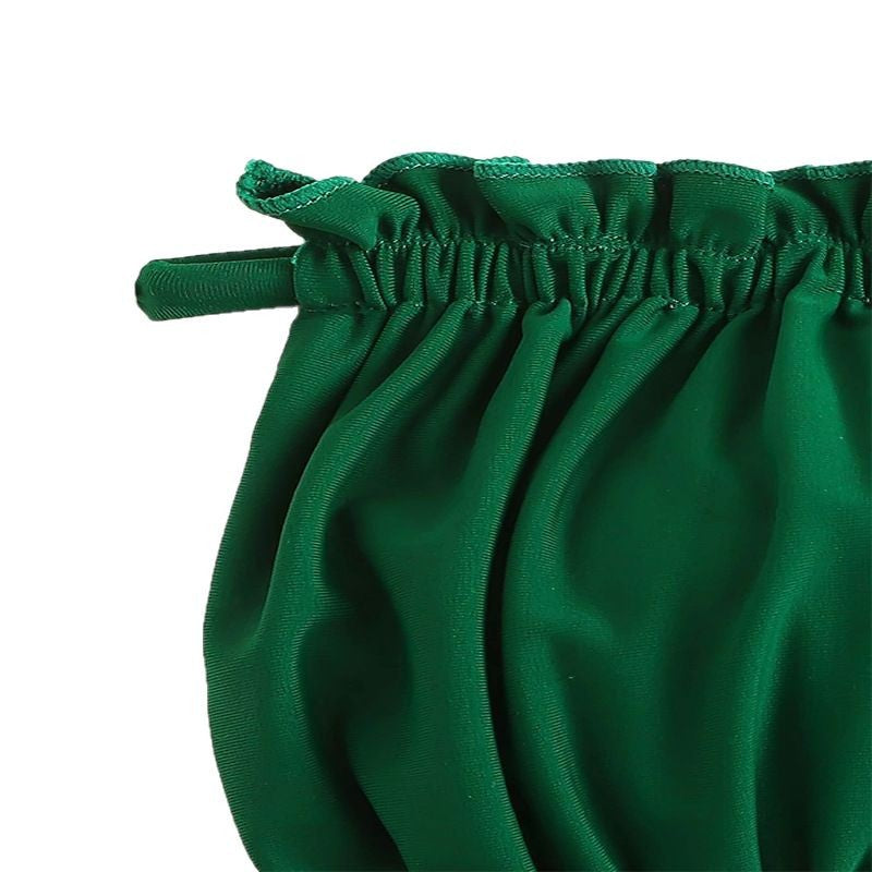 Damen Bandeau-Bikini mit gerafftem Design und Seitenschnürung EB