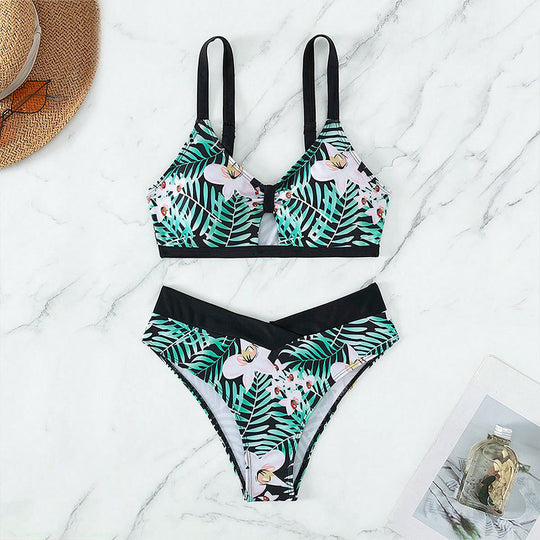 Damen Bikini-Set mit floralem Design und verstellbaren Trägern EB