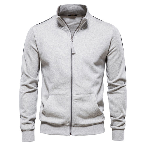 Herren Sweatjacke mit hohem Kragen und durchgehendem Reißverschluss EB
