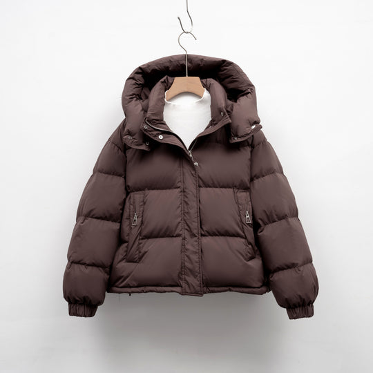 Damen Pufferjacke mit abnehmbarer Kapuze und voluminösem Schnitt EB