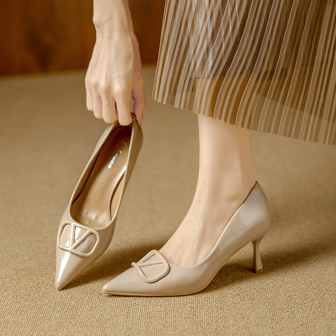 Damen stilvolle und elegante Pumps mit dekorativem Schleifenakzent EB