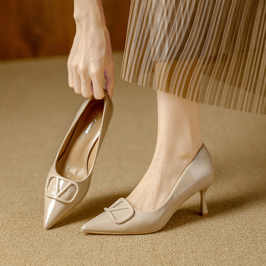 Damen stilvolle und elegante Pumps mit dekorativem Schleifenakzent EB
