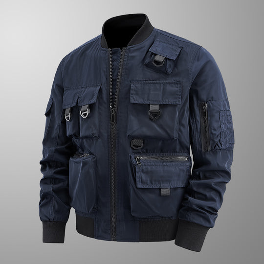 Herren taktische Multifunktionale Bomberjacke mit mehreren Taschen EB