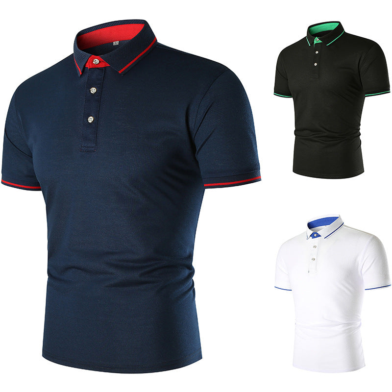 Herren Poloshirt mit kontrastierendem Kragen und atmungsaktiven Eigenschaften EB